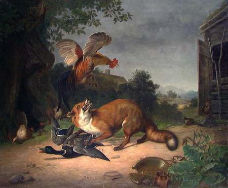 Christian August Lorentzen Fox in the Poultry Yard china oil painting image